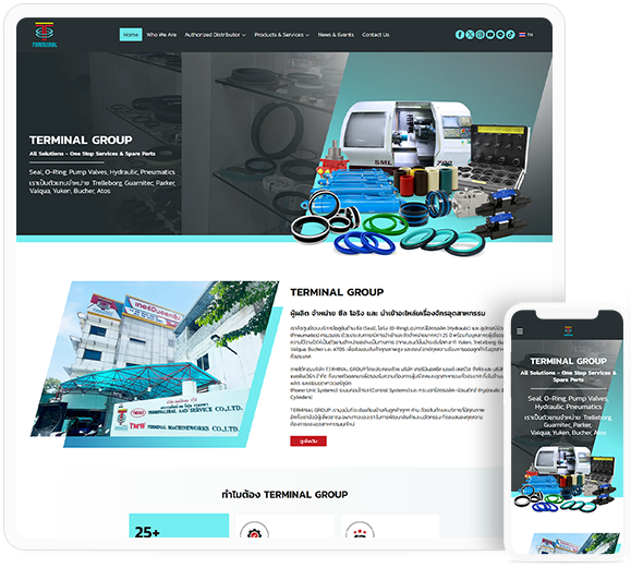 ทำเว็บไซต์ ศูนย์รวมบริการโซลูชันด้าน ซีล (Seal), โอริง (O-Ring), อุปกรณ์ไฮดรอลิก (Hydraulic) และ อุปกรณ์นิวเมติกส์ (Pneumatics) ครบวงจร